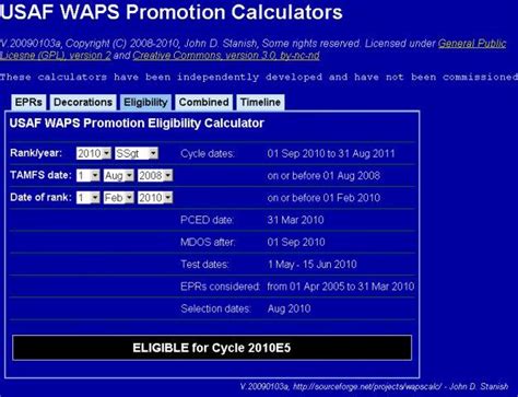 waps testing calculator